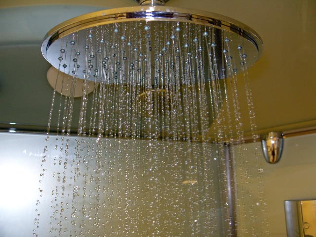 Grohe showerhead from the evolution enclosure